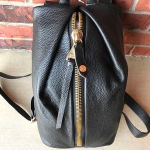 NWT Aimee Kestenberg black leather backpack